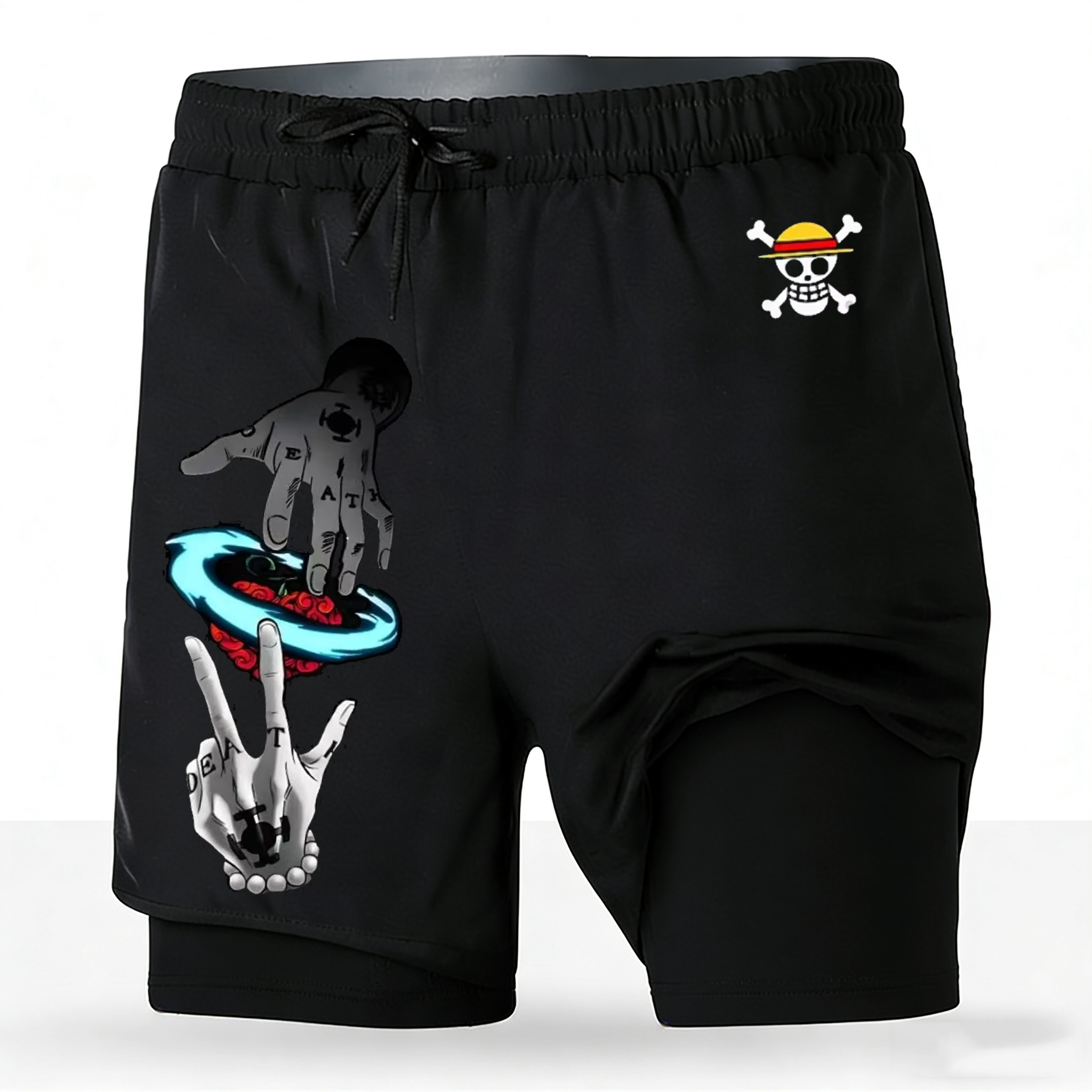 Summer Clothing Layering - Men's One Piece Anime 2-in-1 Running