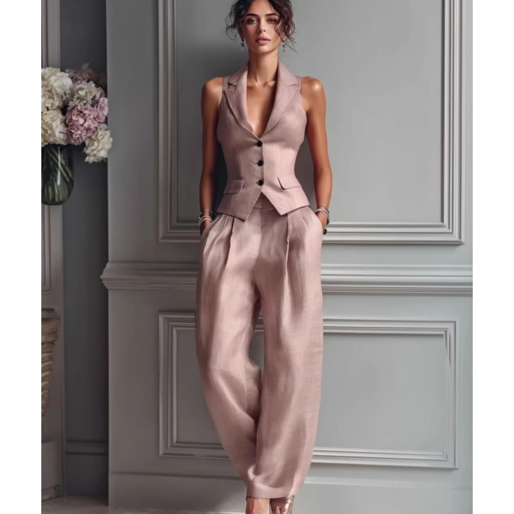 Summer Zara - Summer New Fashion Single-breasted Sleeveless Top