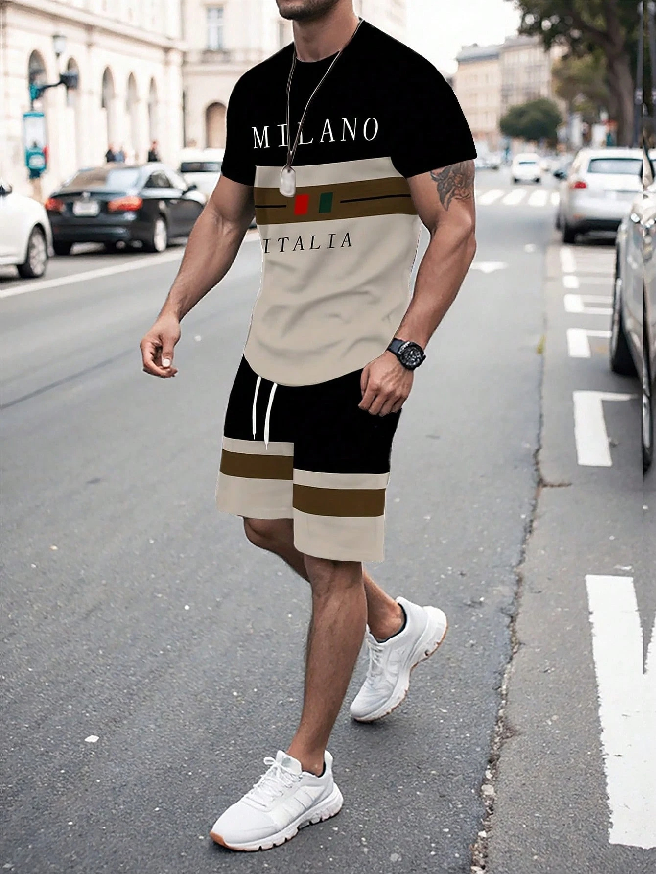 Summer Quotes - 2026 Simple Men's T-shirts Shorts 2-piece