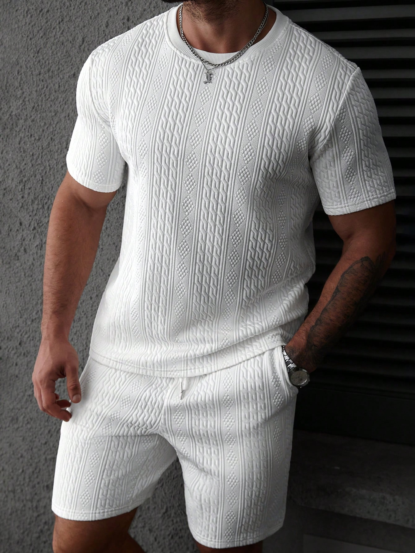 Summer Clothing Beach - Casual men's polo shirt set, soft