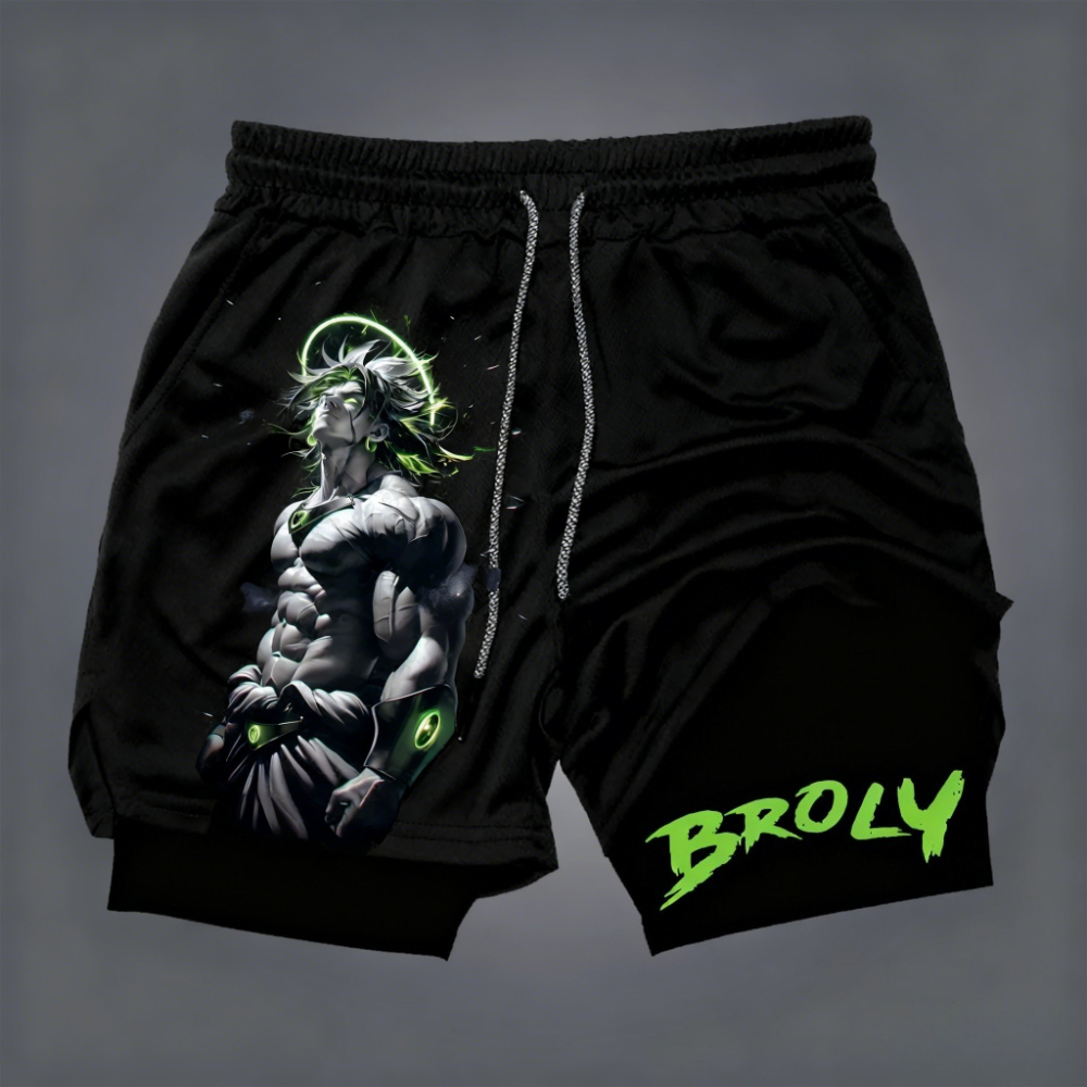 Summer Clothing Layering - Dragon Ball Men's Double-layer Shorts Broly
