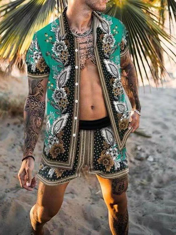 Summer Clothing Beach - Summer Men's Casual Loose Short Sleeve