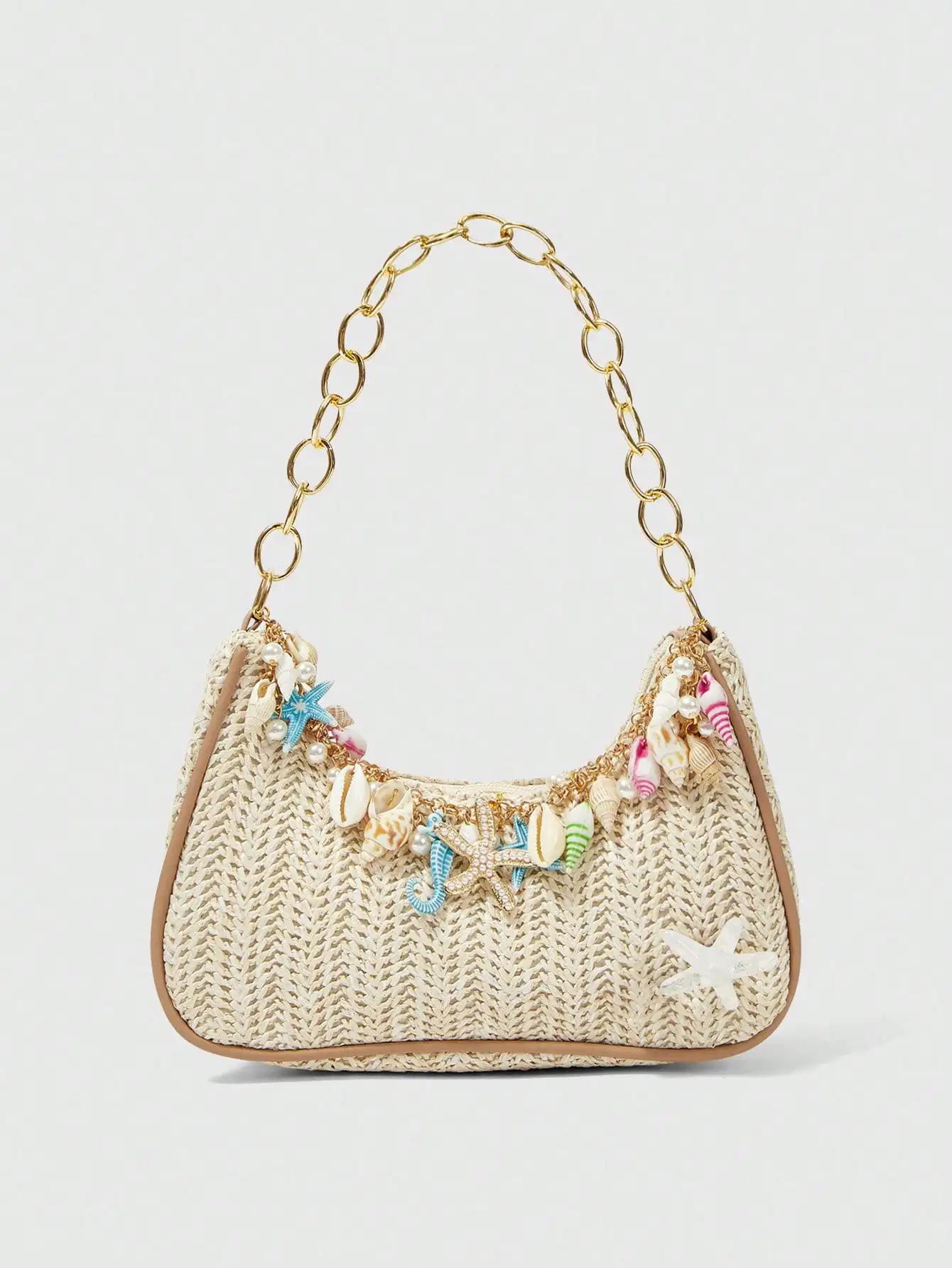Beach Bag Straw - ROMWE Fairycore 1pc Summer Beach Starfish