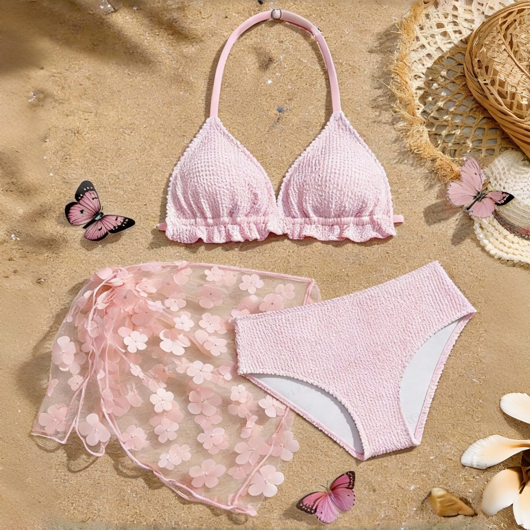 Summer Clothing For Teen Girls - Tween And Teen Girl 3pcs Bikini