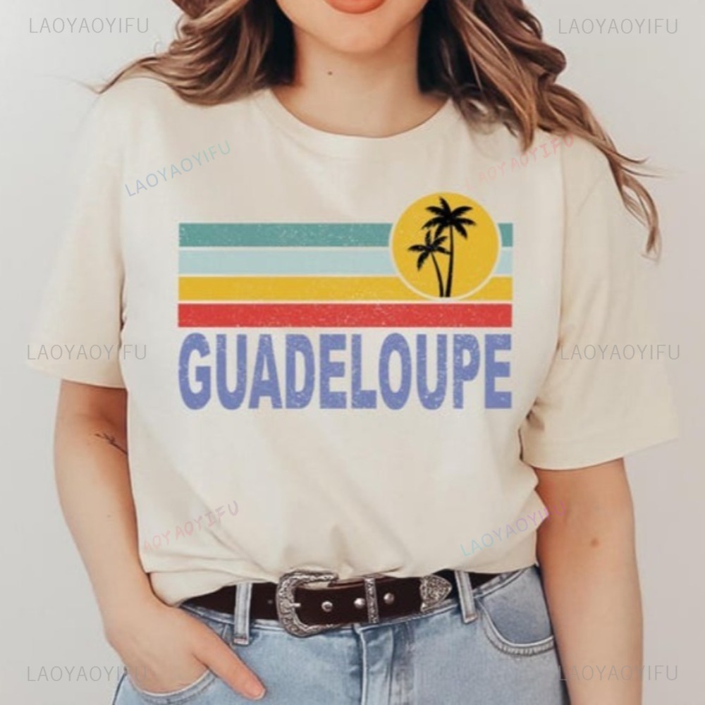 Summer Holiday Clothing Women - Guadeloupe Graphic Printed Holidays T-Shirt Summer