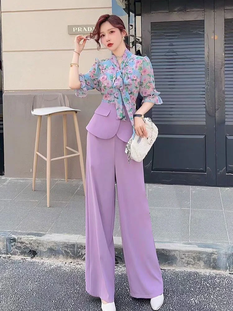 Summer Holiday Clothing Women - Shirt Splicing Holiday Outfits Blouse and