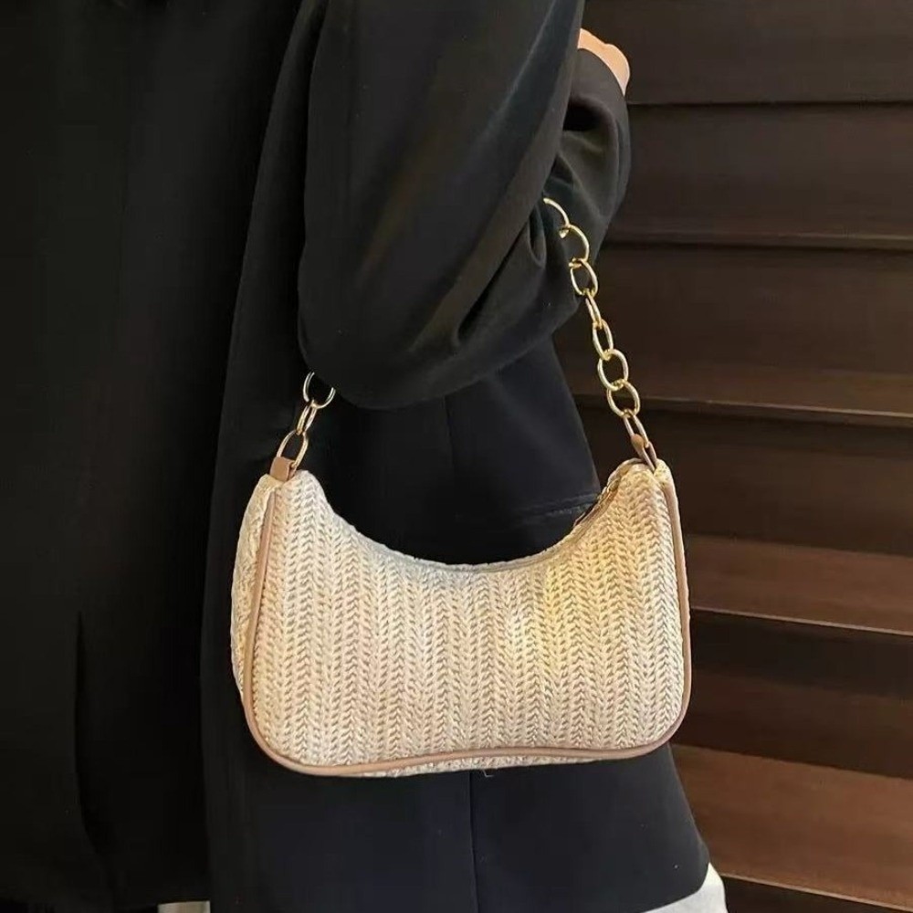 Casual Bohemian Straw Shoulder - Beach Bag Straw のレビューと価格