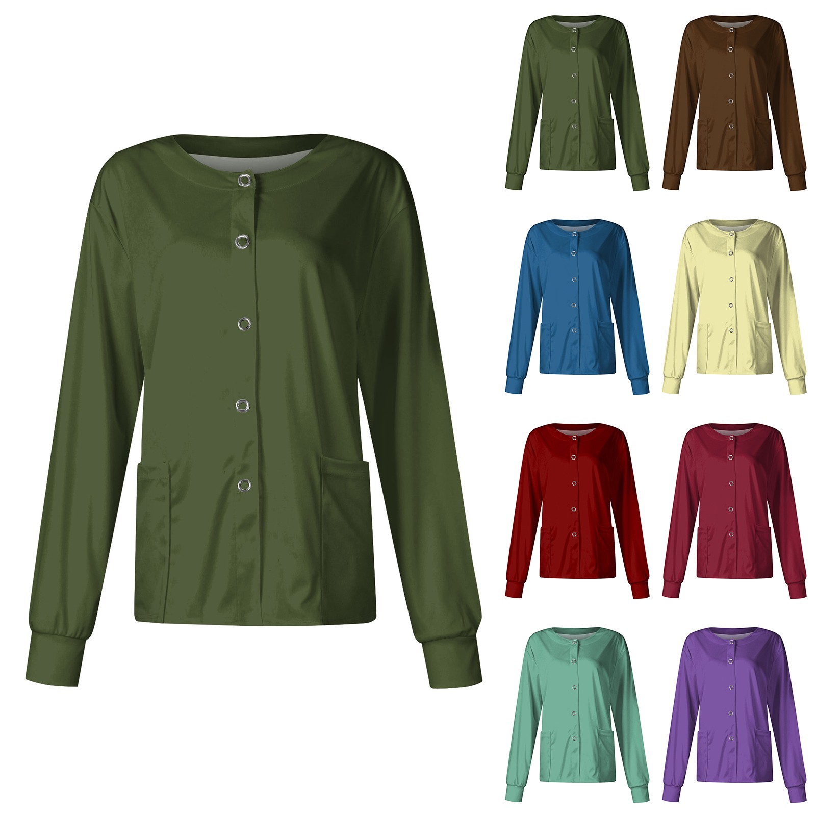 Women Long Sleeve Pocket Worki - Rash Guard Long Sleeve のレビューと価格