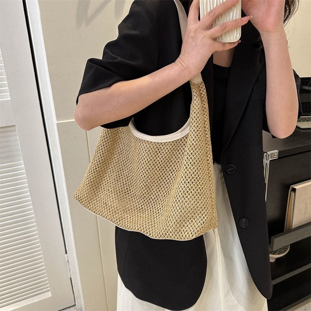 Simple Solid Color Weave Straw - Beach Bag Straw のレビューと価格