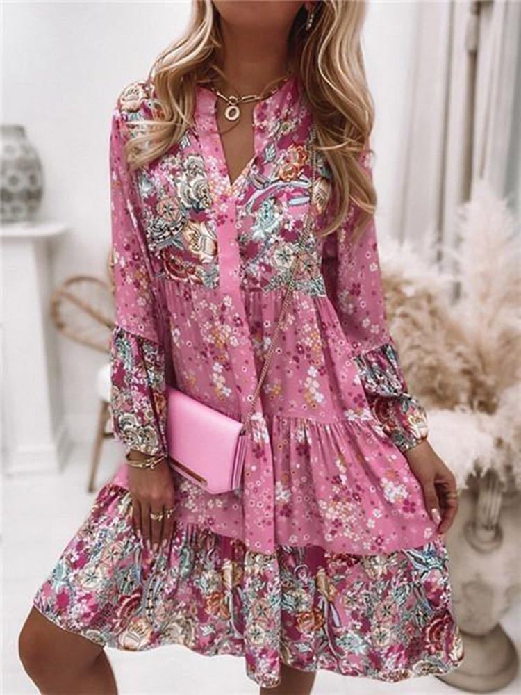 Casual Floral Print Dresses Fo - Zara Summer Clothing For Women のレビューと価格