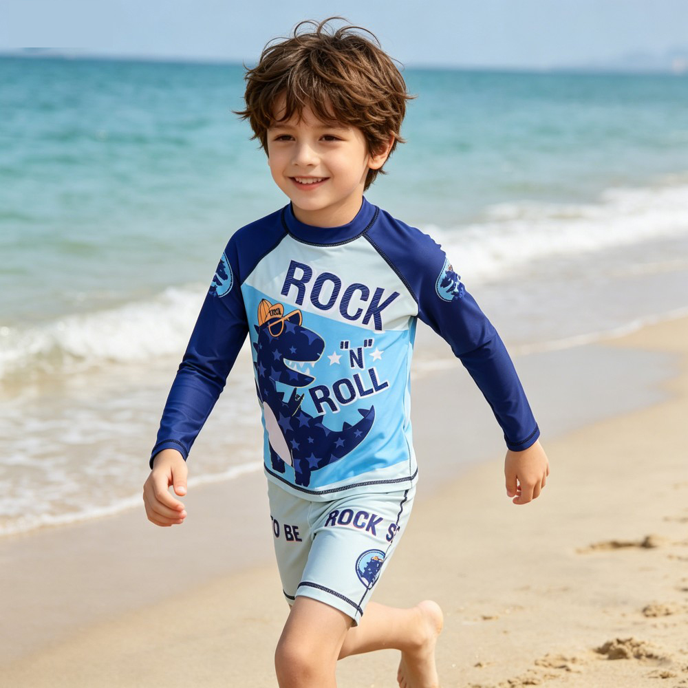 2Pcs Kids Long Sleeve Swimwear - Rash Guard Long Sleeve のレビューと価格