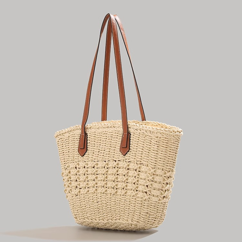 Extra-Large Foldable Straw Tot - Beach Bag Straw のレビューと価格