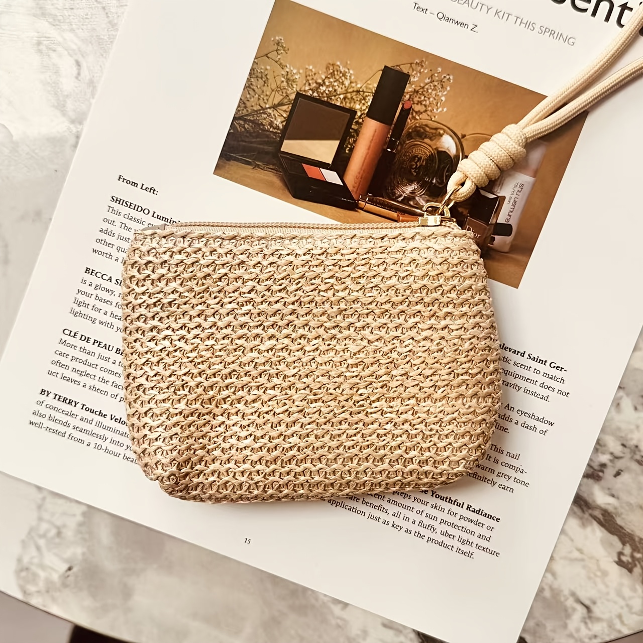 Summer Straw Key Coin Storage  - Beach Bag Straw のレビューと価格