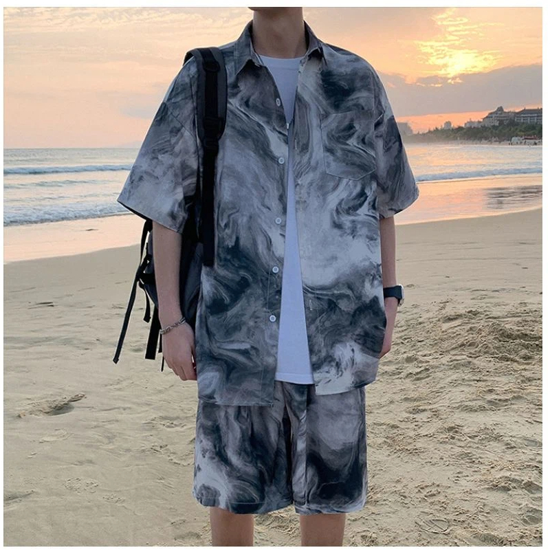 Men's Hawaiian Beach Tie Dye S - Beach Shirt Hawaiian のレビューと価格
