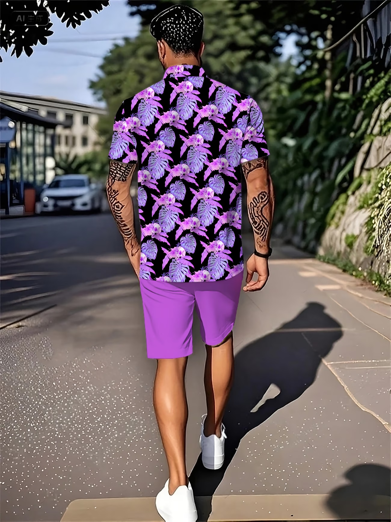 2026 New Men's 2 Piece Outfit  - Beach Shirt Hawaiian のレビューと価格