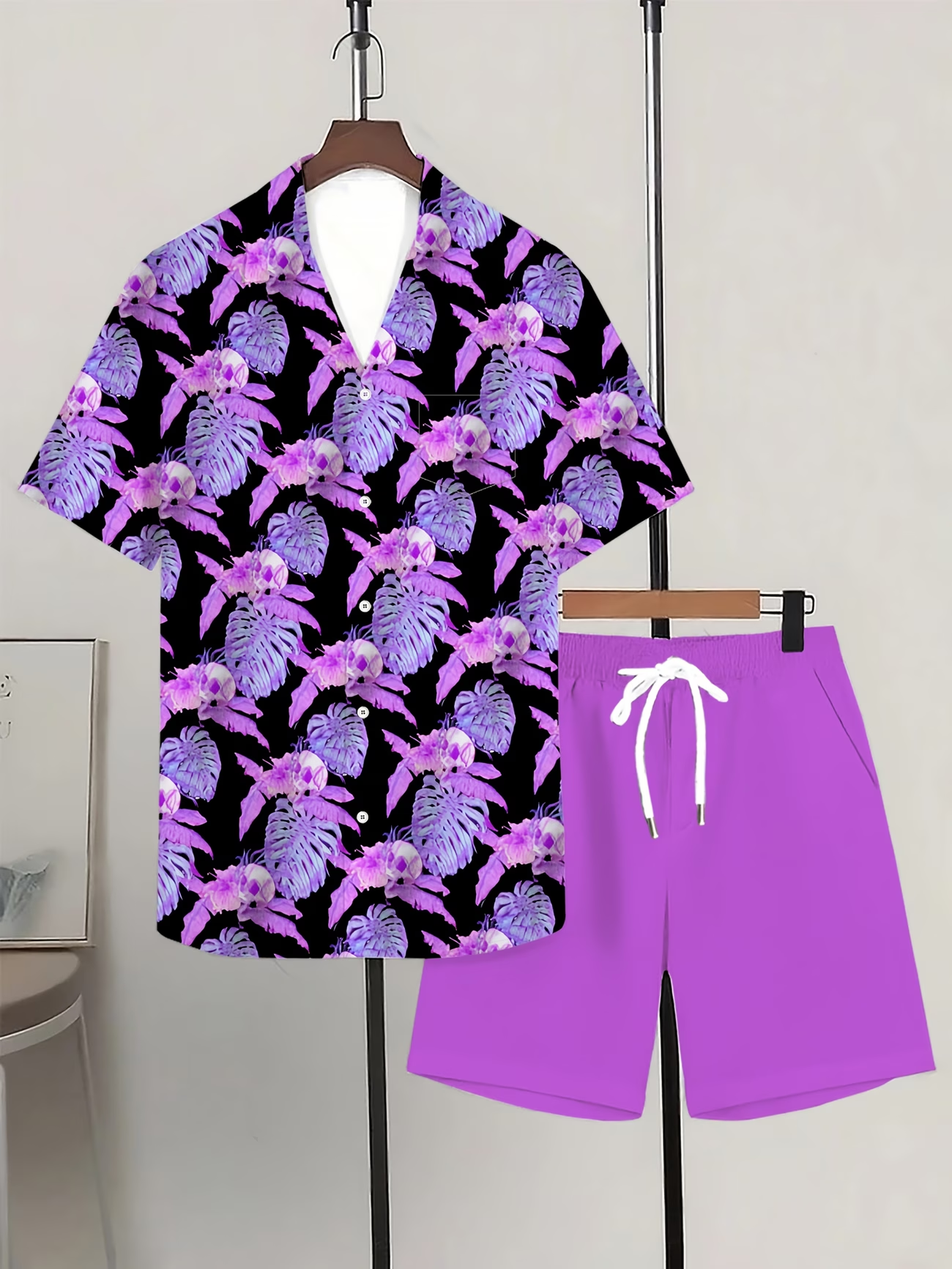 2026 New Men's 2 Piece Outfit  - Beach Shirt Hawaiian のレビューと価格