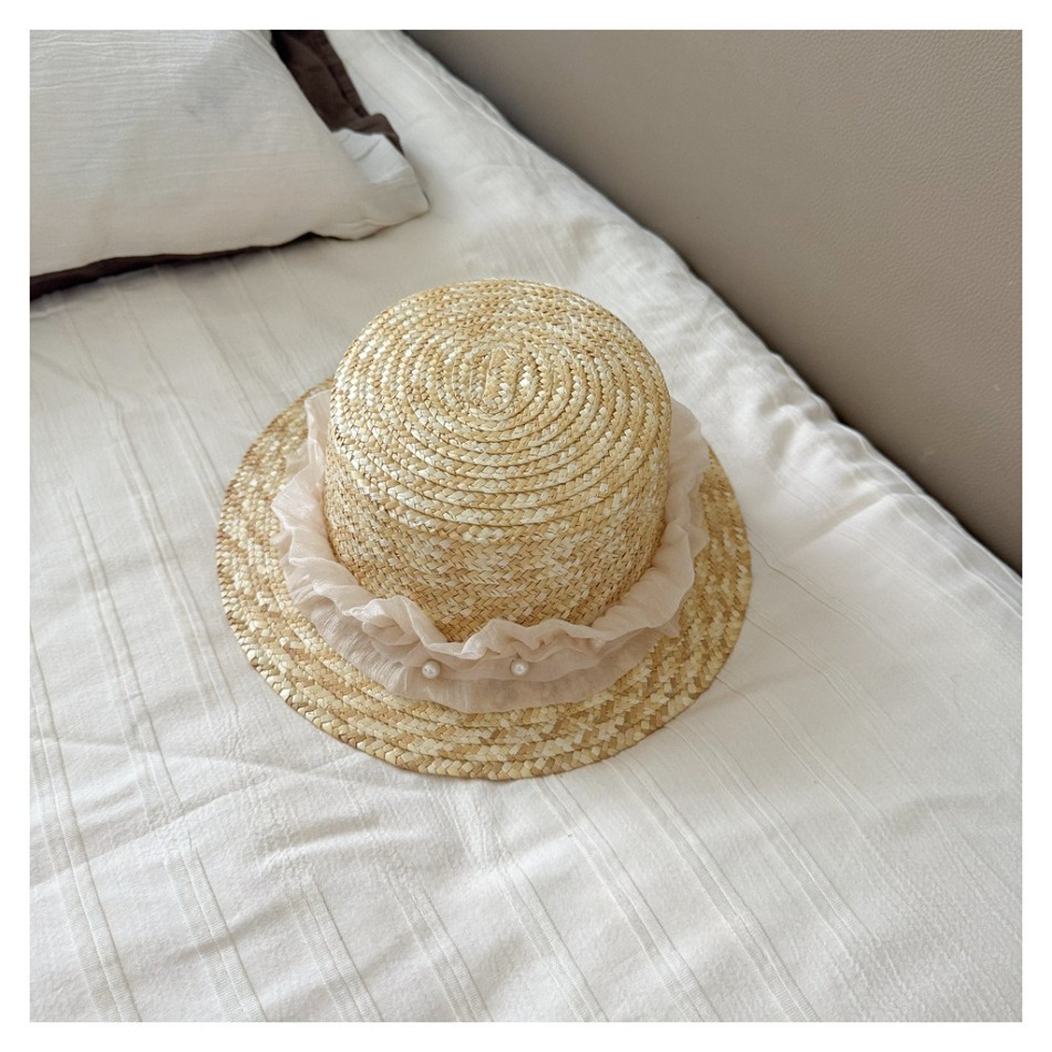 Kids Summer Straw Hat and Bag  - Beach Bag Straw のレビューと価格