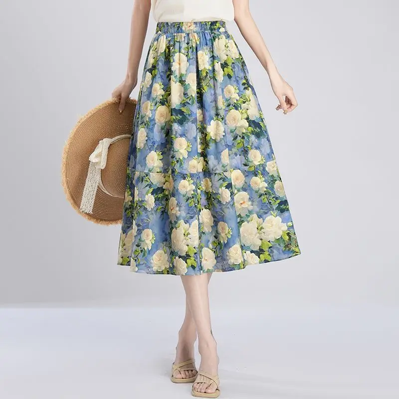 Midi Skirts for Women Floral A - Summer Clothing Cheap のレビューと価格