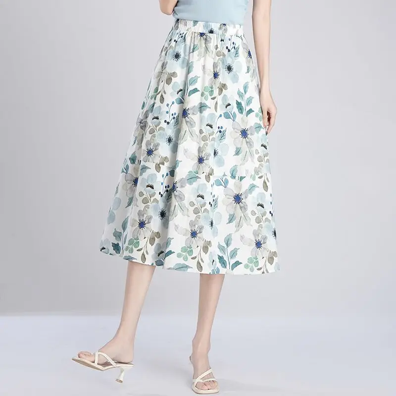 Midi Skirts for Women Floral A - Summer Clothing Cheap のレビューと価格