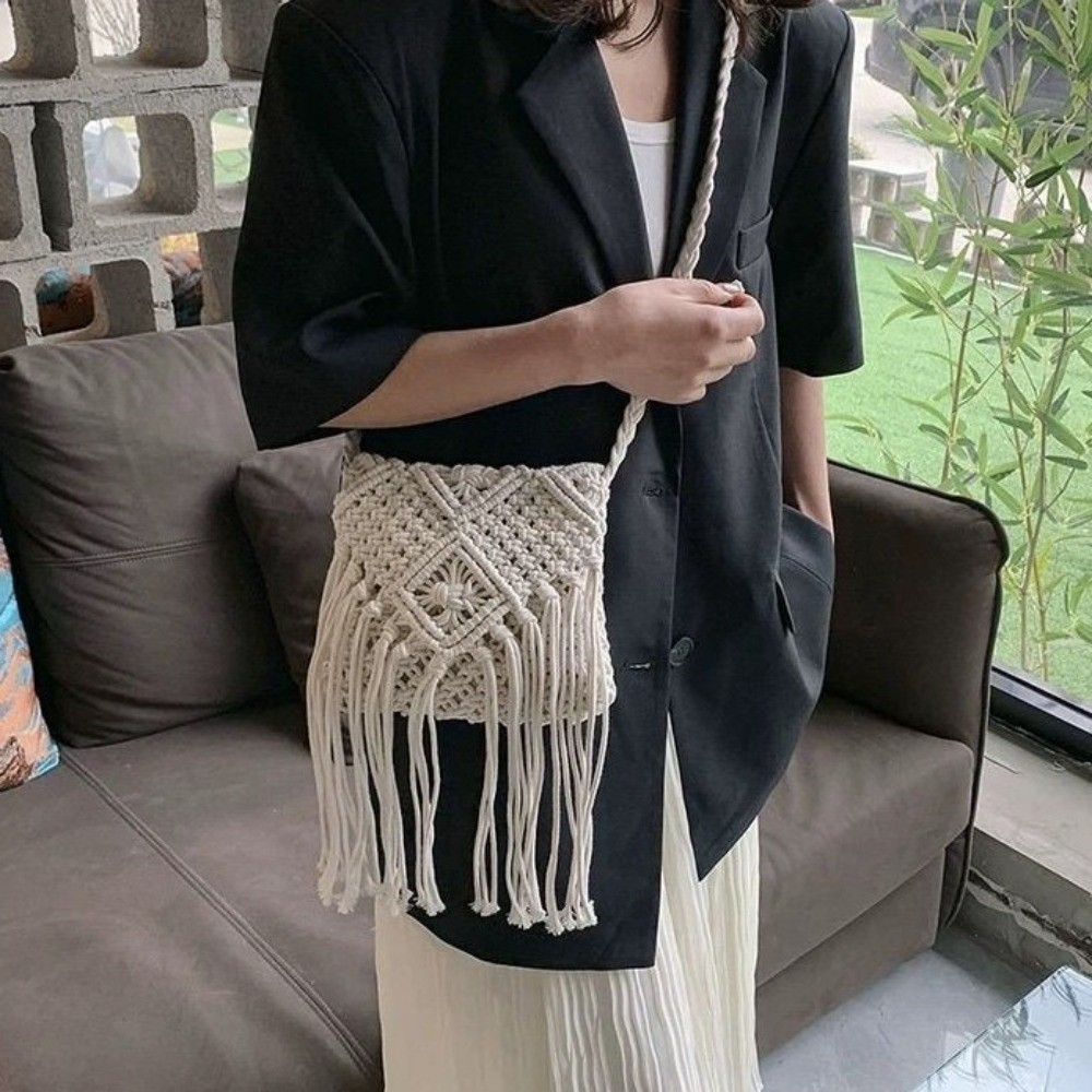 Fashion Ethnic Style Woven Str - Beach Bag Straw のレビューと価格