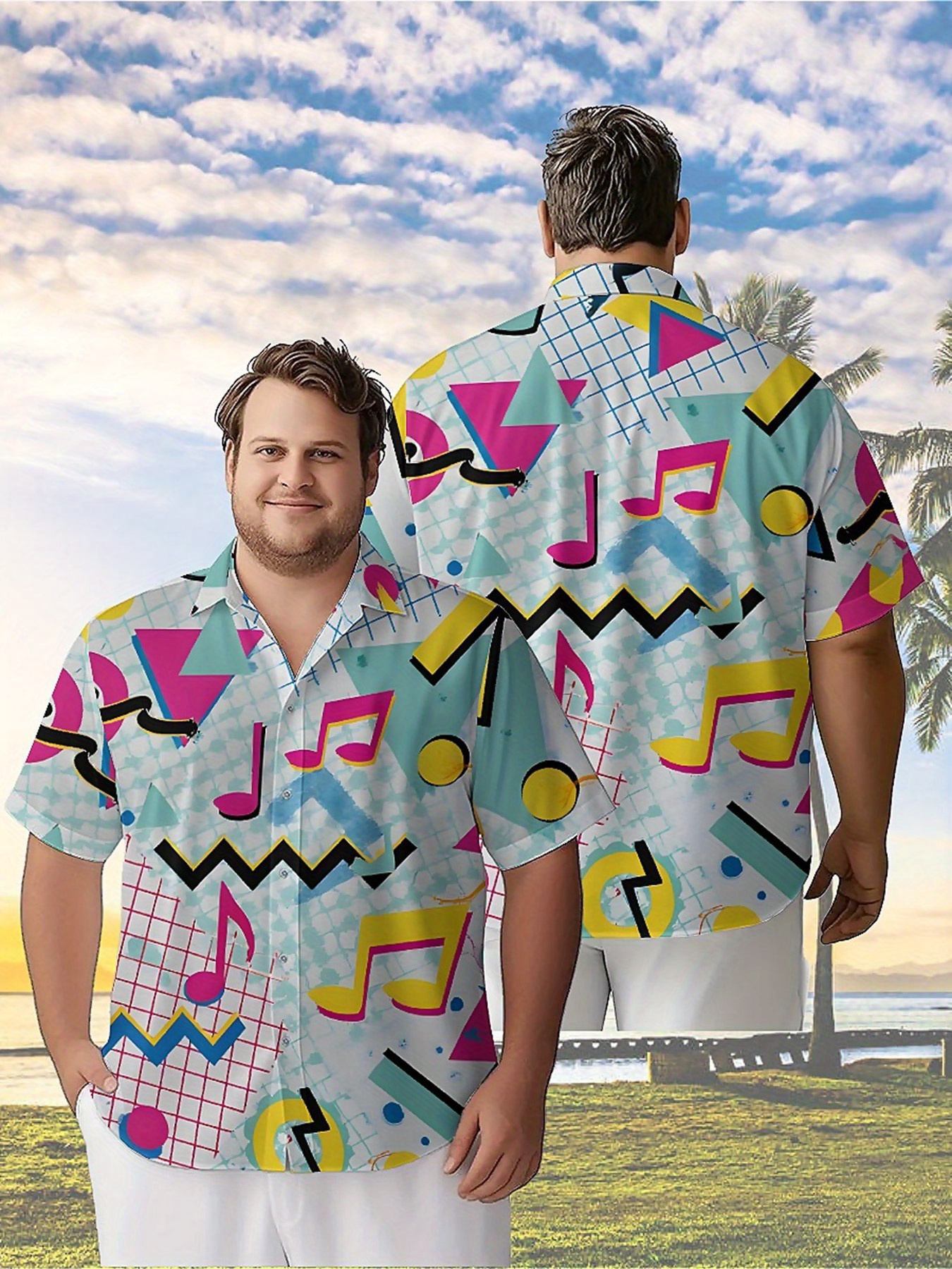 Men's Plus Size Hawaiian Shirt - Beach Shirt Hawaiian のレビューと価格