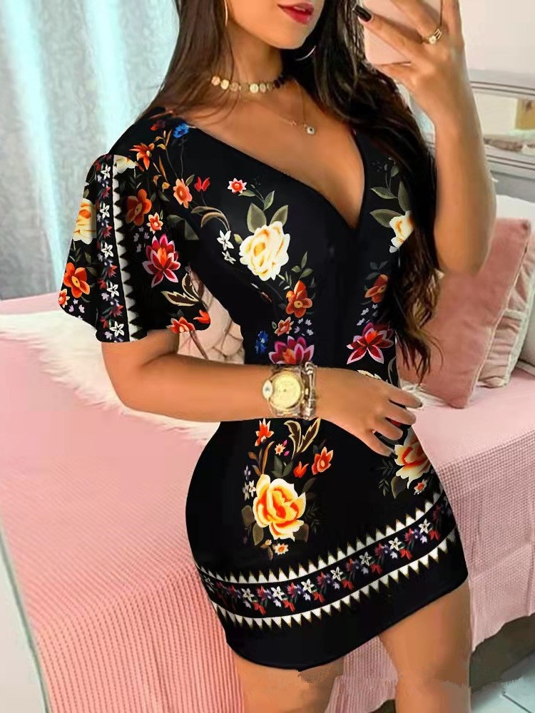 Summer Elegant Floral Print Bo - Zara Summer Clothing For Women のレビューと価格