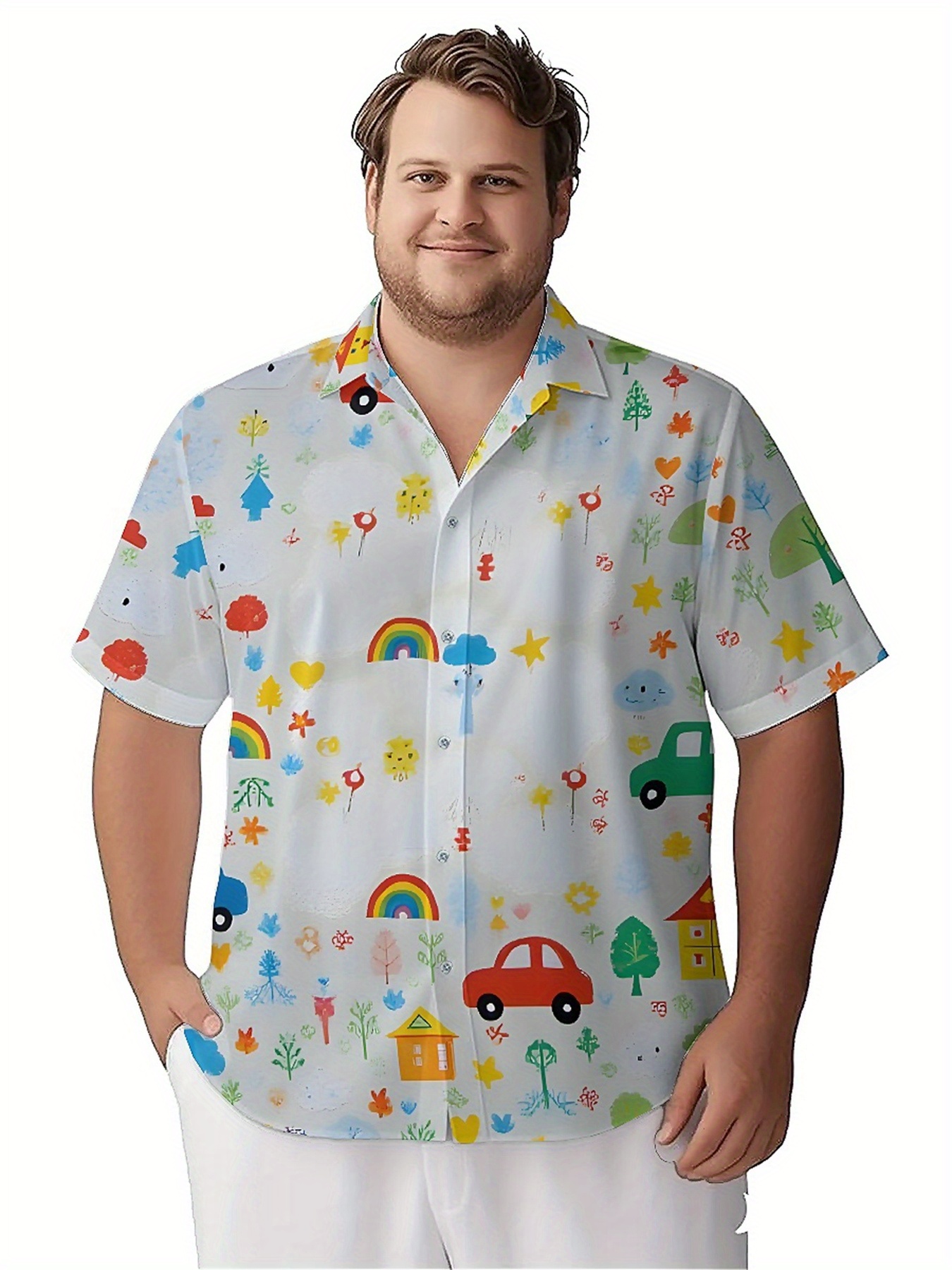 Men's Plus Size Hawaiian Shirt - Beach Shirt Hawaiian のレビューと価格