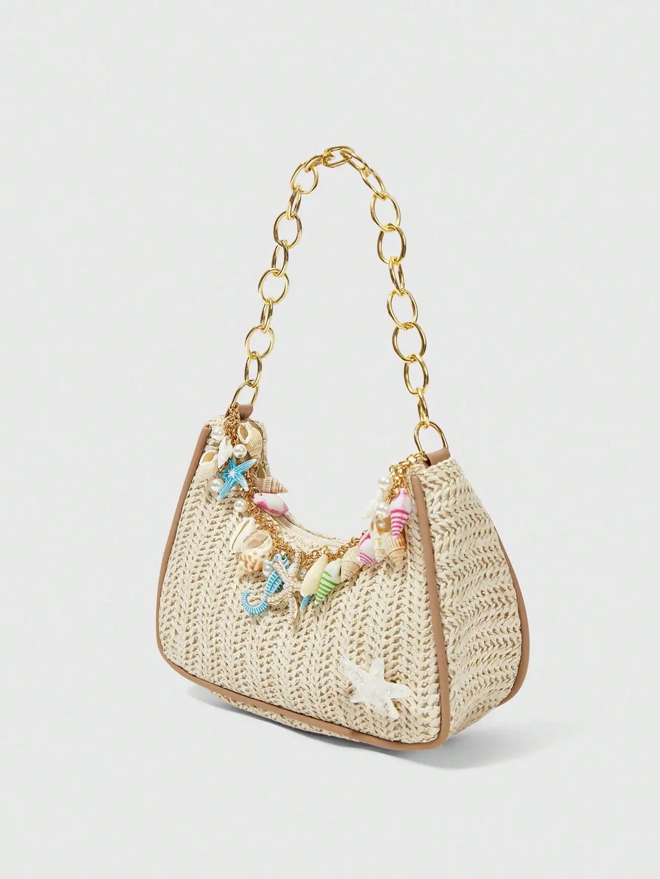 ROMWE Fairycore 1pc Summer Bea - Beach Bag Straw のレビューと価格