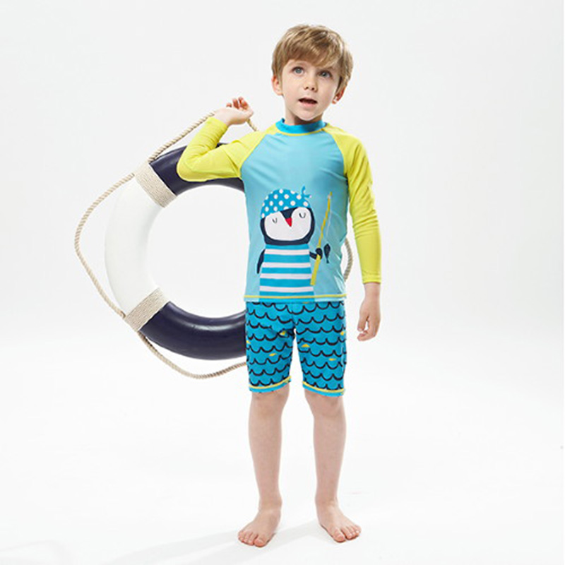 Kids Fish Dolphin Print Swimwe - Rash Guard Long Sleeve のレビューと価格