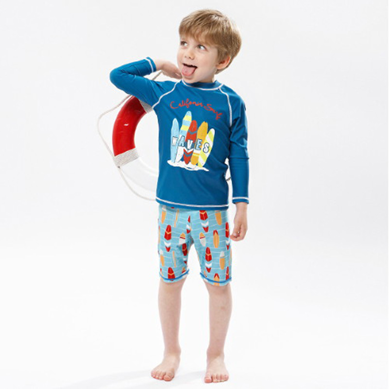 Kids Fish Dolphin Print Swimwe - Rash Guard Long Sleeve のレビューと価格