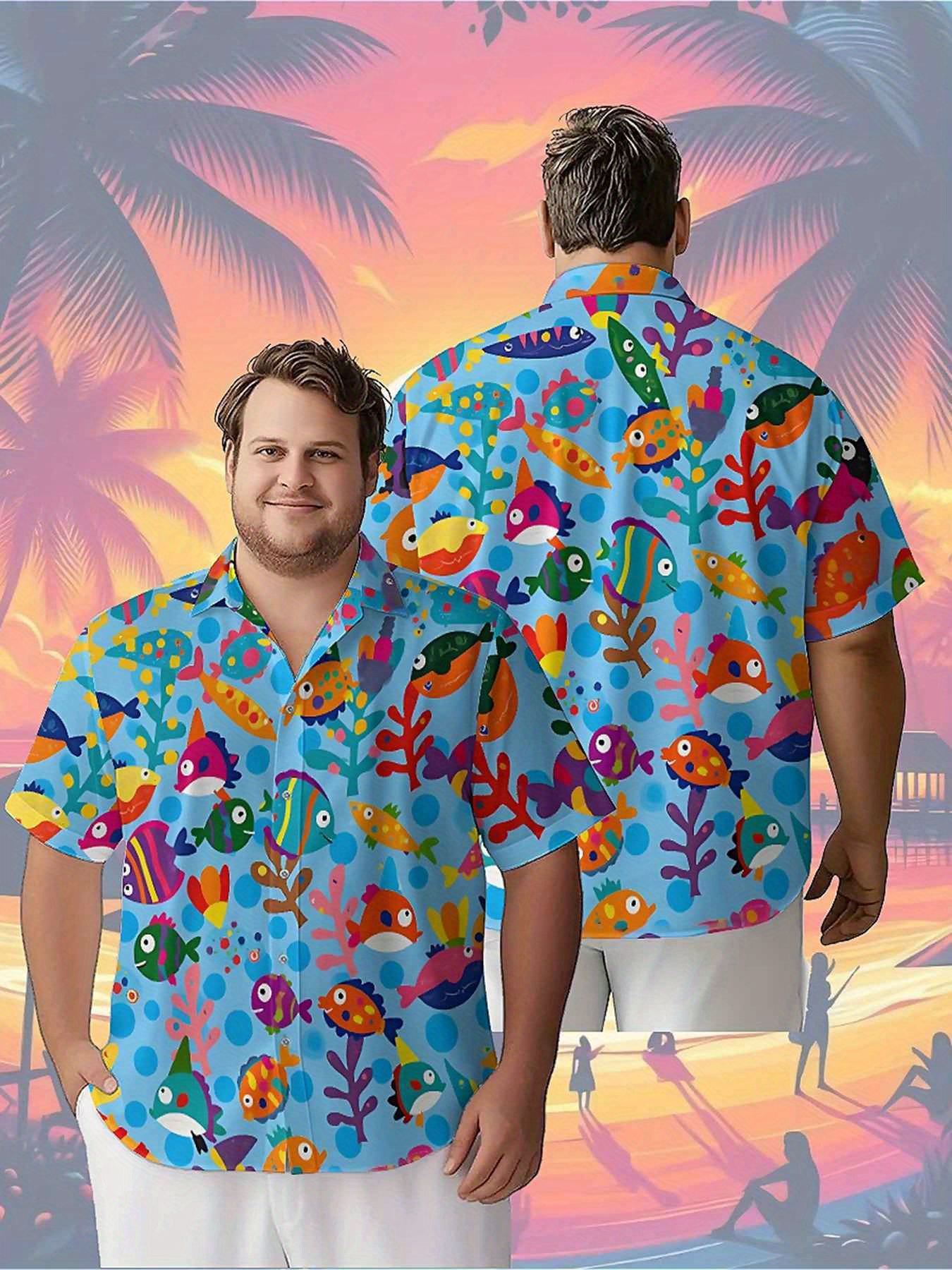 Men's Plus Size Hawaiian Shirt - Beach Shirt Hawaiian のレビューと価格