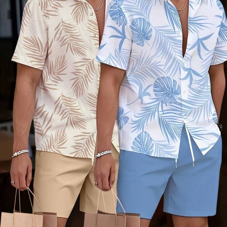 Mens Casual Hawaiian Shirt And - Beach Shirt Hawaiian のレビューと価格