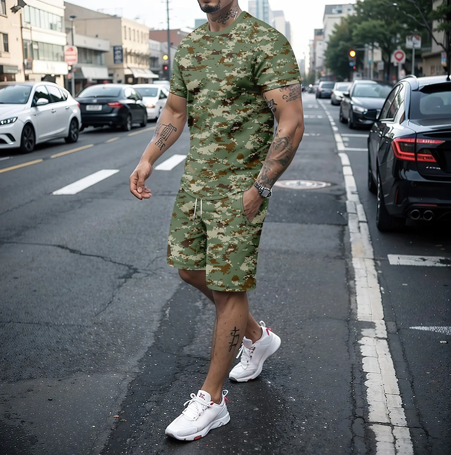 Camouflage Outdoor Tracksuits  - Summer Clothing For Women のレビューと価格