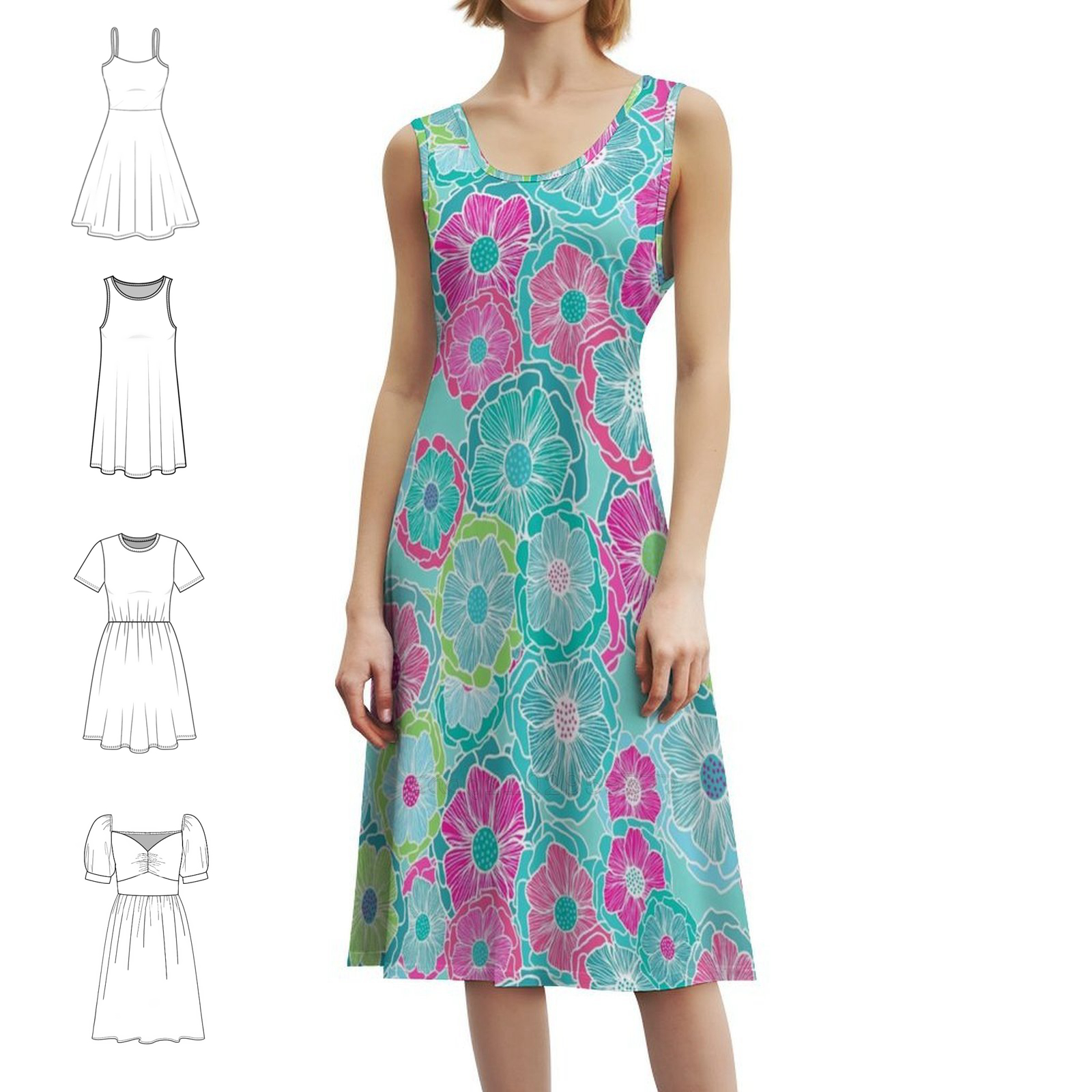 Fantasy Floral In Bold Tropica - Summer Clothing Colors のレビューと価格