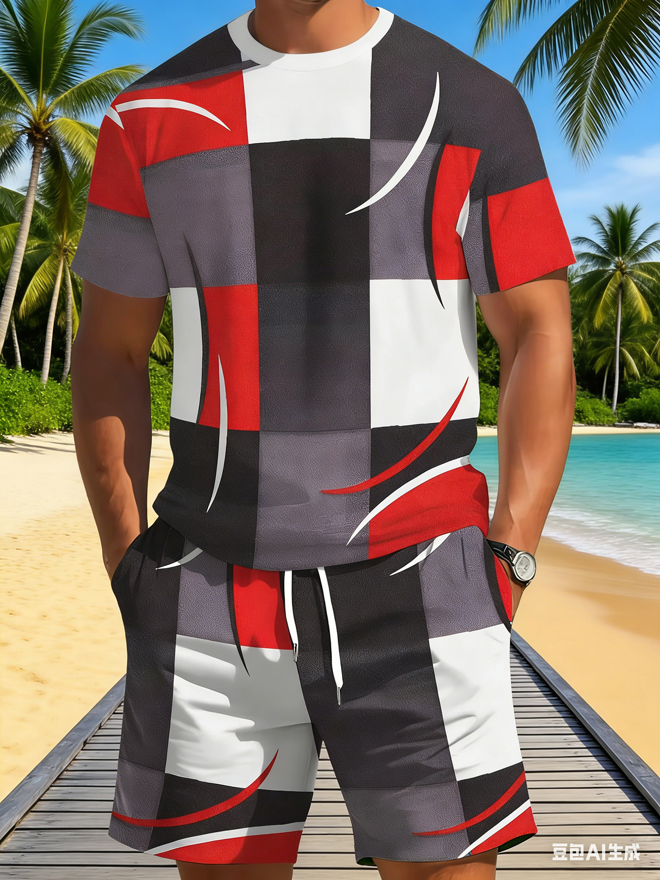 New Summer Men's Sportswear St - Summer Clothing Beach のレビューと価格