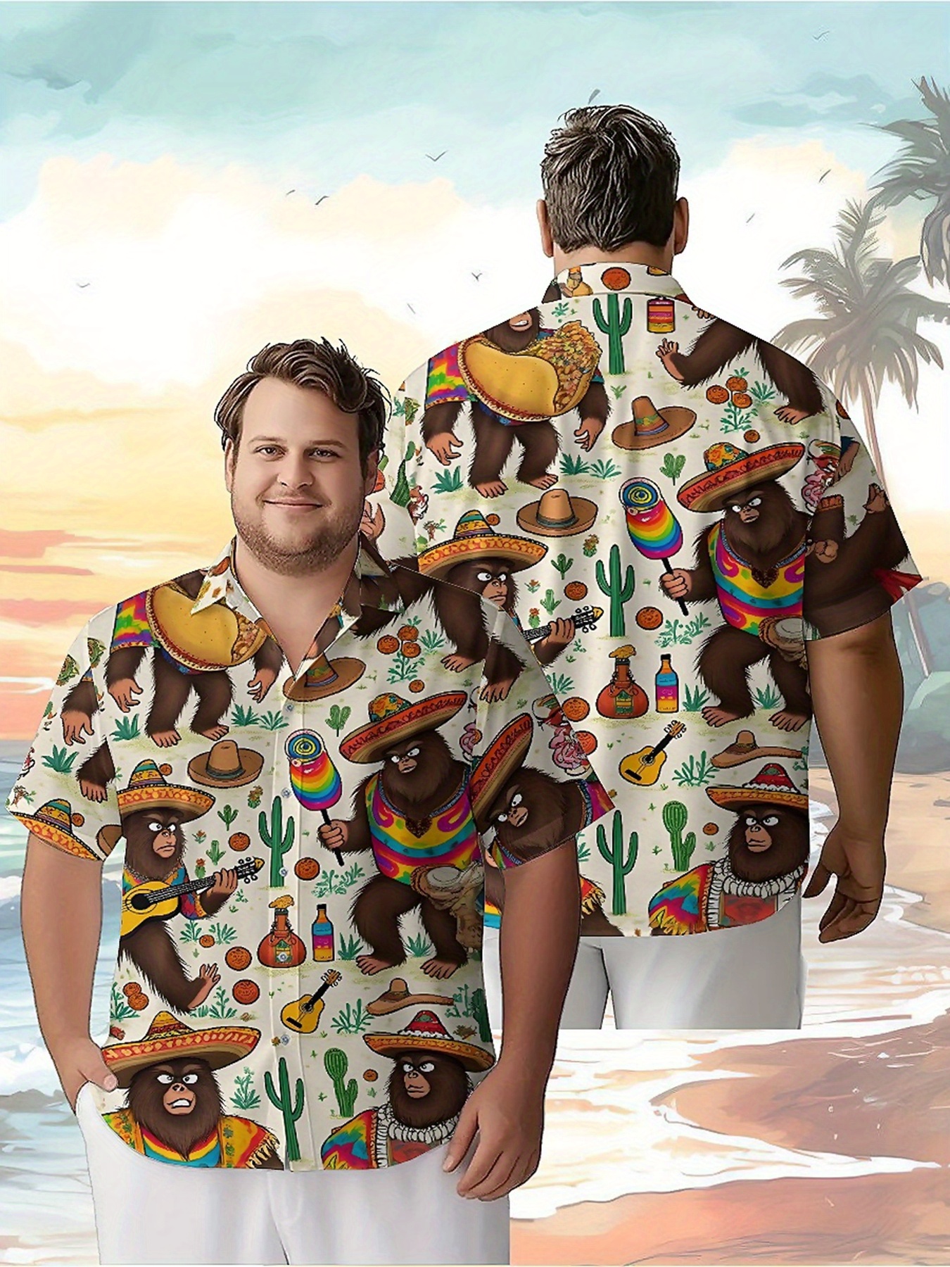 Men's Plus Size Hawaiian Shirt - Beach Shirt Hawaiian のレビューと価格