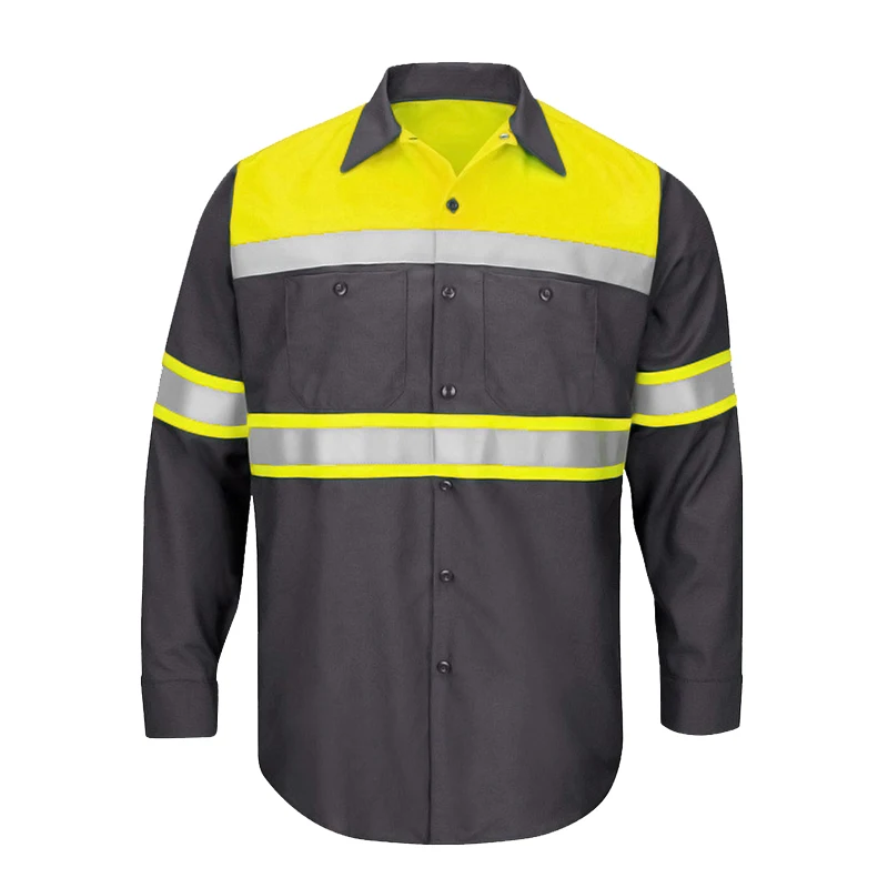 Men Shirt Long Sleeve 100% Cot - Summer Hi Vis Clothing のレビューと価格
