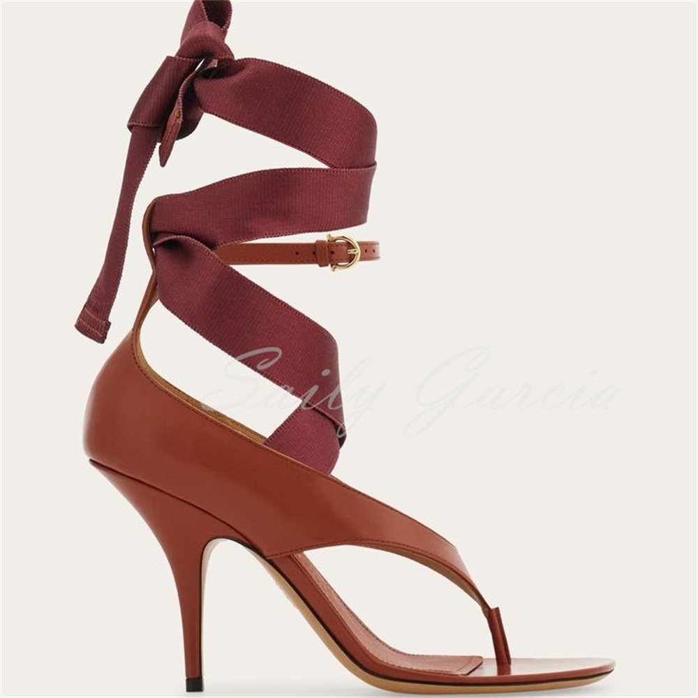Brown Leather High Heel Flip F - Summer Clothing Colors のレビューと価格
