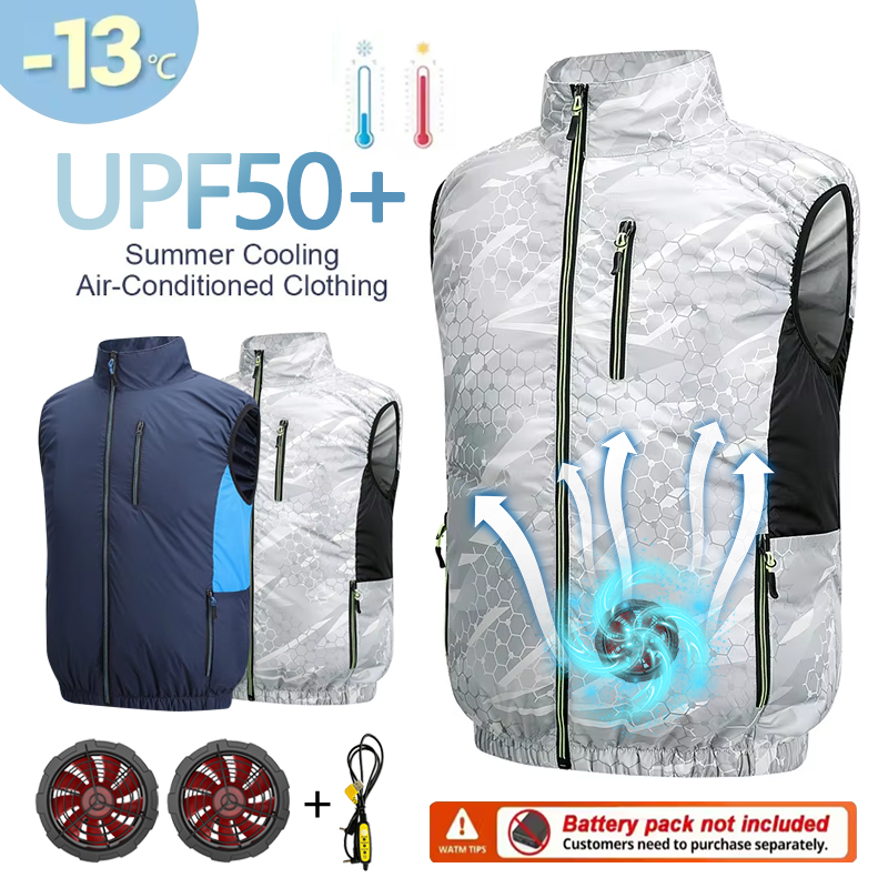 Fan Vest, Fan Jacket for Men a - Yours Clothing Summer Jackets のレビューと価格