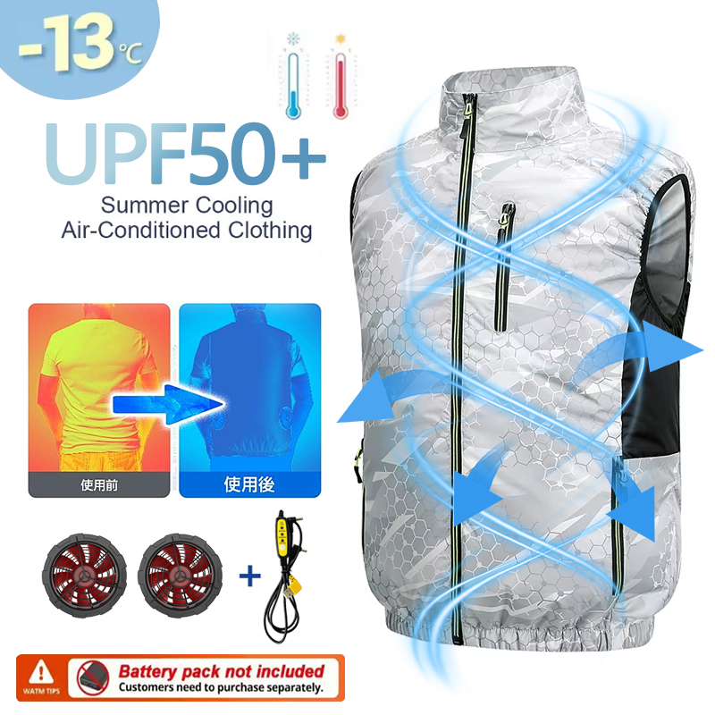Fan Vest, Fan Jacket for Men a - Yours Clothing Summer Jackets のレビューと価格