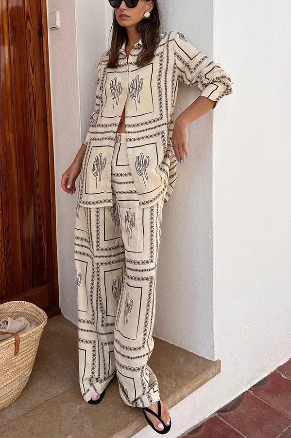 Printed Shirts Two Piece Set W - Summer Clothing For Women のレビューと価格