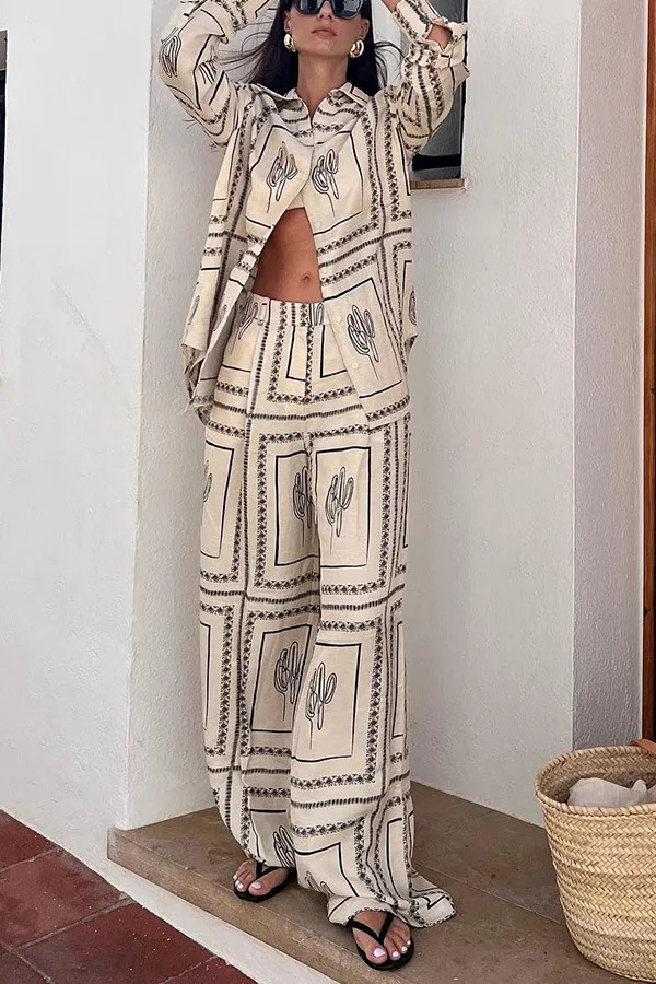 Printed Shirts Two Piece Set W - Summer Clothing For Women のレビューと価格