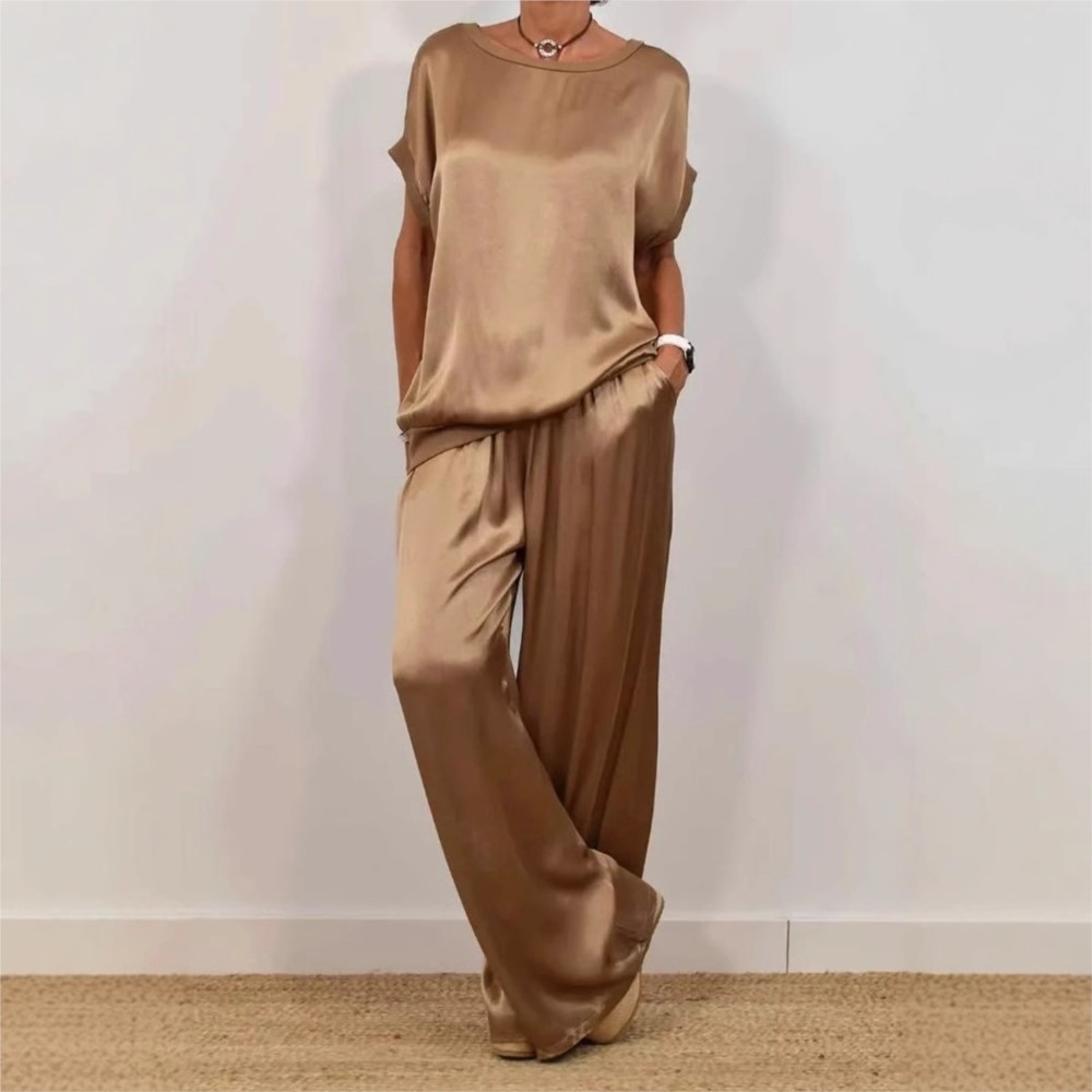 2-piece Set Fashion Satin O Ne - Zara Summer Clothing For Women のレビューと価格