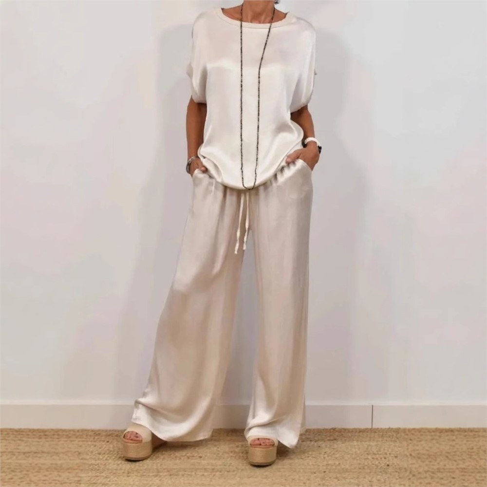 2-piece Set Fashion Satin O Ne - Zara Summer Clothing For Women のレビューと価格