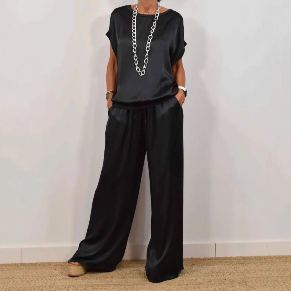 2-piece Set Fashion Satin O Ne - Zara Summer Clothing For Women のレビューと価格