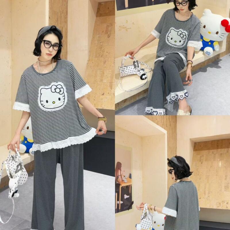 Summer New Hello Kitty Striped - Summer Clothes のレビューと価格