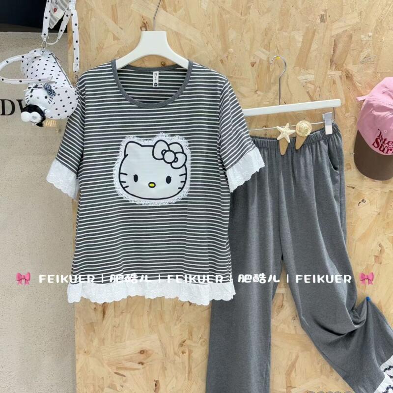 Summer New Hello Kitty Striped - Summer Clothes のレビューと価格