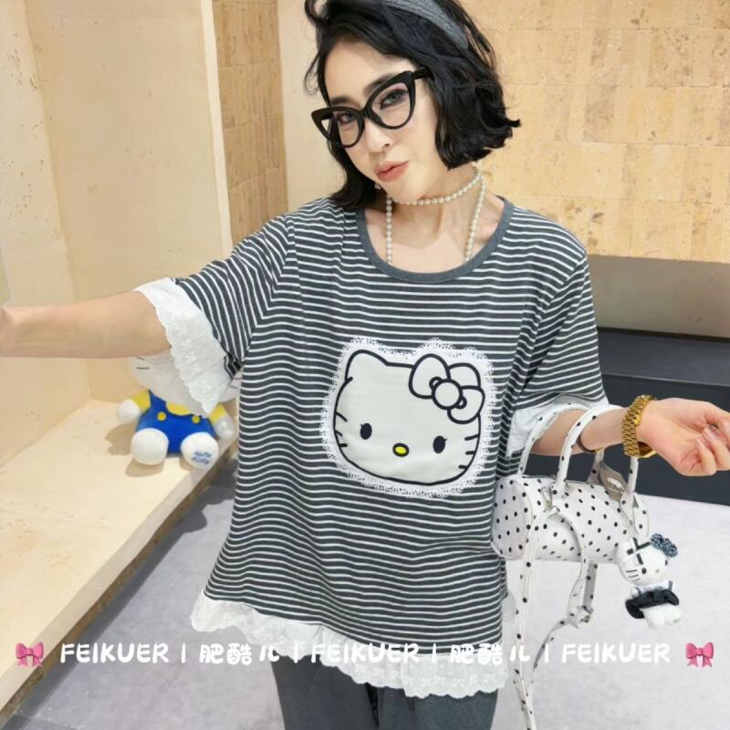 Summer New Hello Kitty Striped - Summer Clothes のレビューと価格