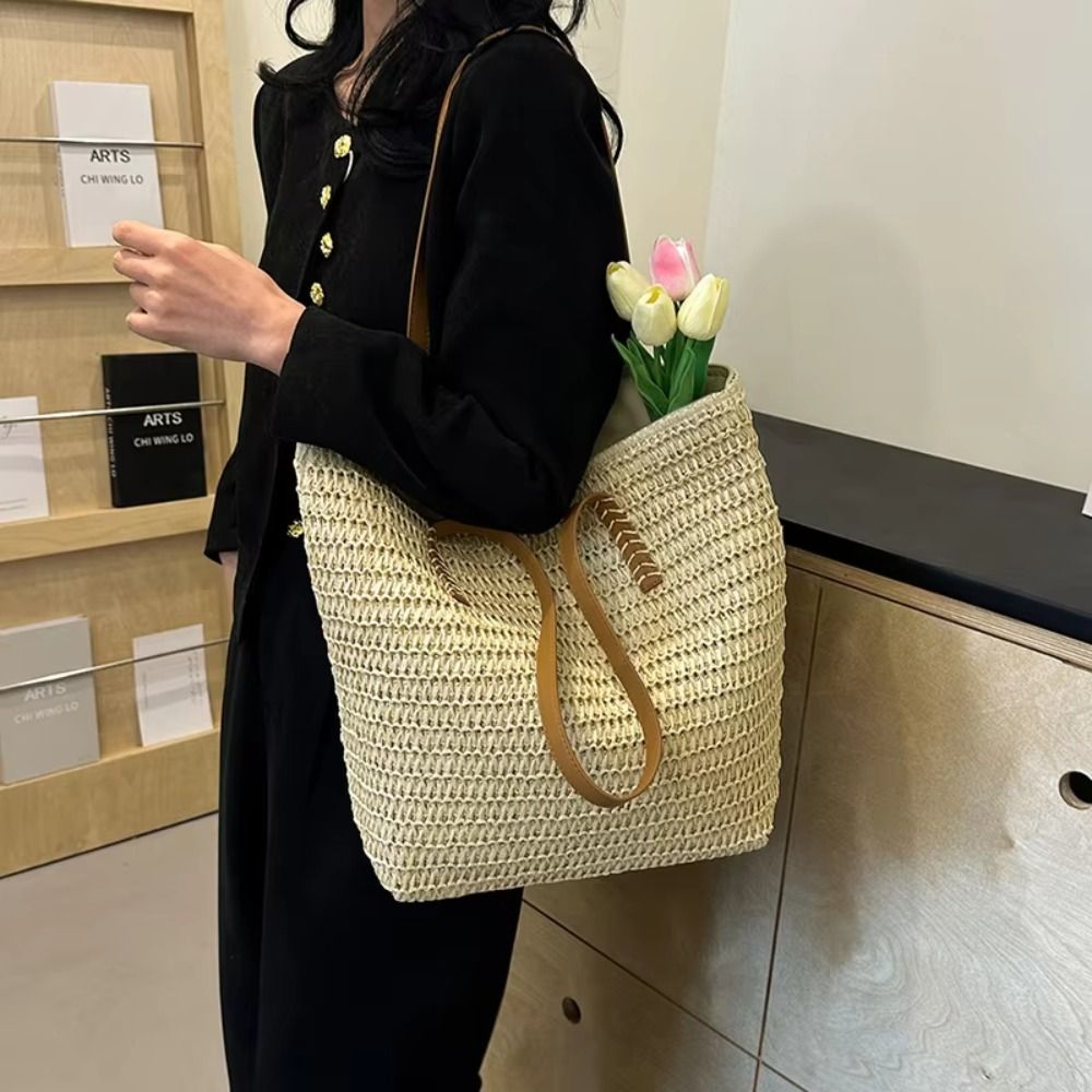 Simple Solid Color Weave Straw - Beach Bag Straw のレビューと価格
