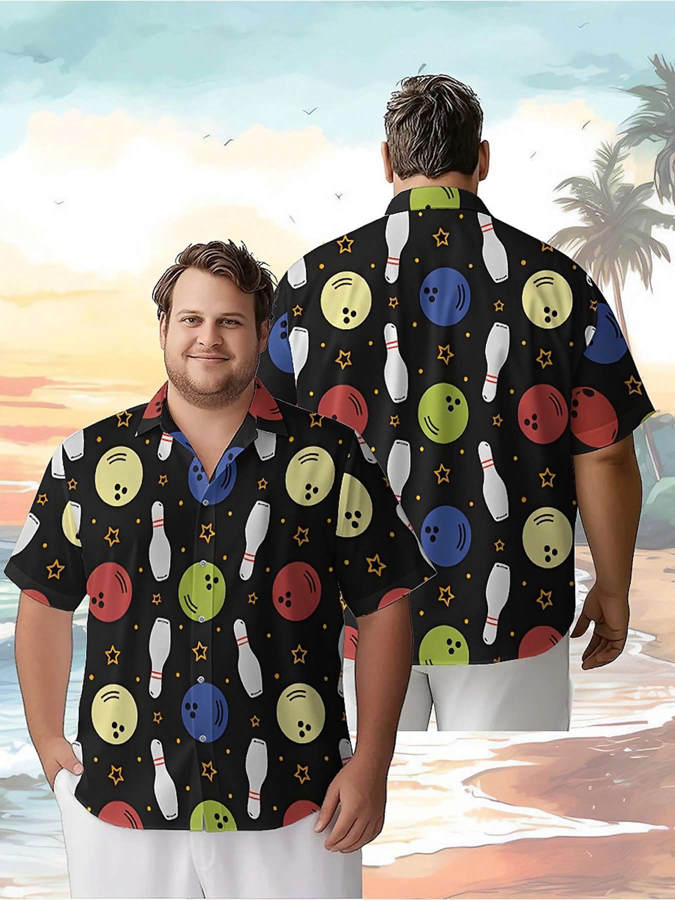 Men's Plus Size Hawaiian Shirt - Beach Shirt Hawaiian のレビューと価格
